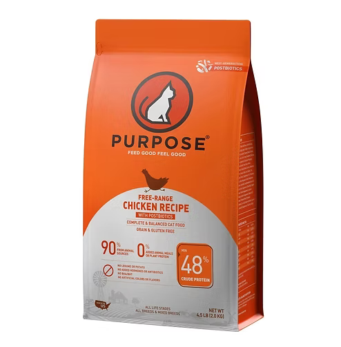 PURPOSE 無穀物全貓主糧 雞肉+白魚(後生元)配方 (4.5lbs / 10lbs)
