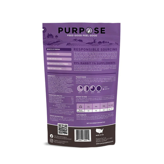 PURPOSE 貓糧 凍乾脫水生肉肉粒主糧 單一蛋白 兔肉 9oz