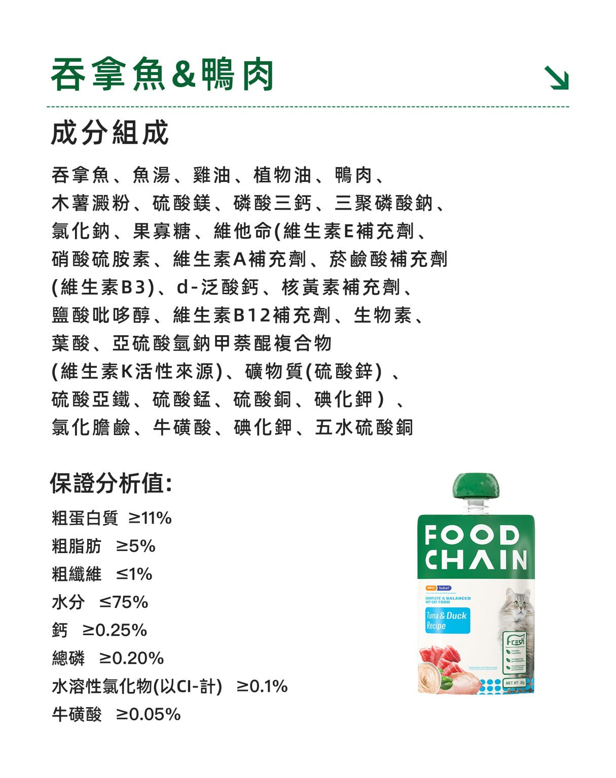 FOOD CHAIN 全營養貓用生骨肉主食醬包 80g