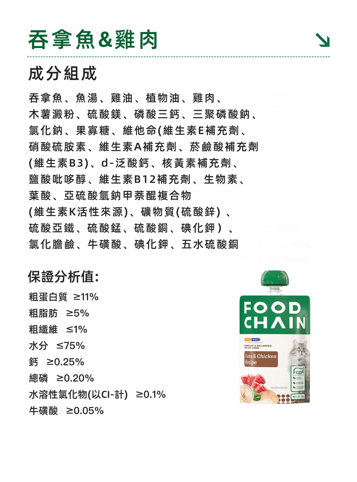 FOOD CHAIN 全營養貓用生骨肉主食醬包 80g