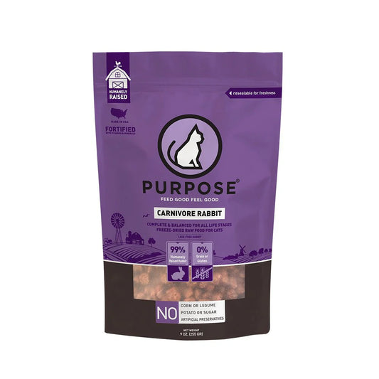 PURPOSE 貓糧 凍乾脫水生肉肉粒主糧 單一蛋白 兔肉 9oz