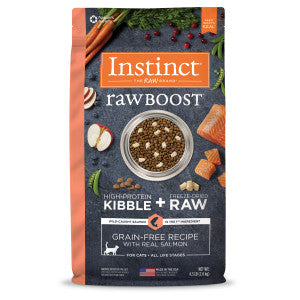 Instinct-RawBoost 無穀物+凍乾生肉粒系列 全貓(三文魚) 4.5lbs