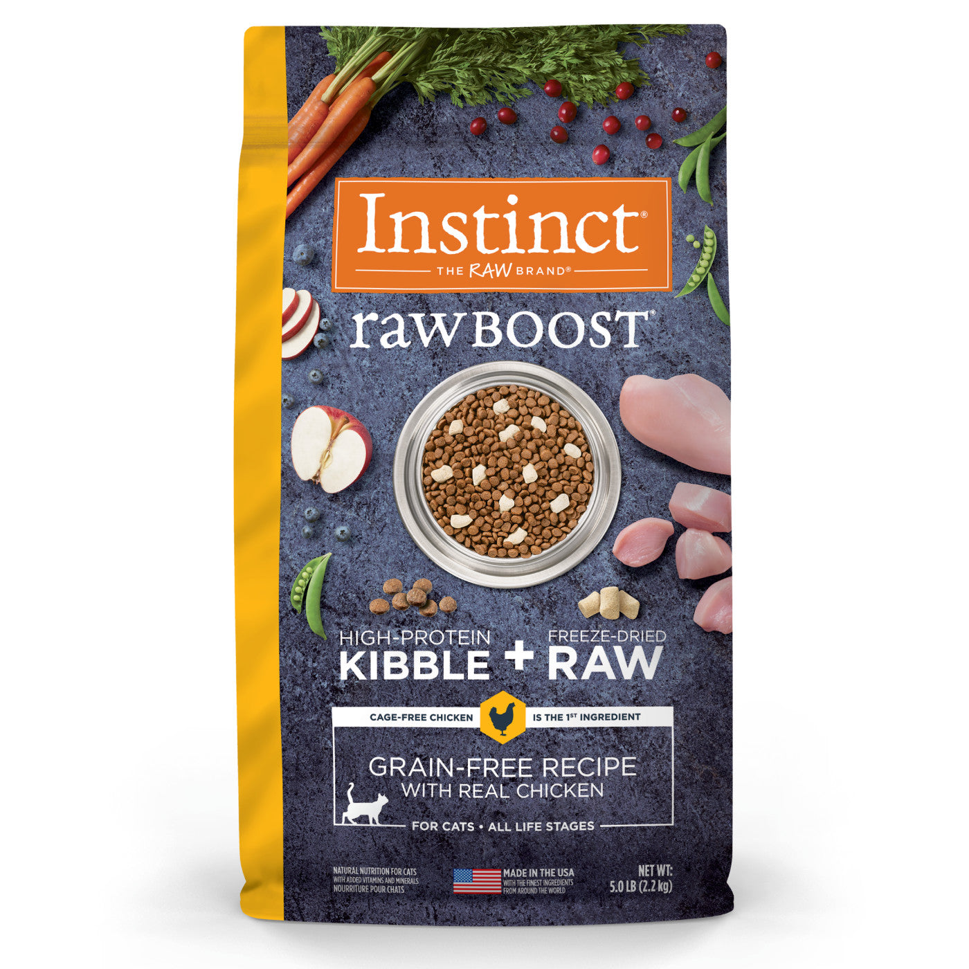 Instinct-RawBoost 無穀物+凍乾生肉粒系列 全貓(雞) 5/10lbs